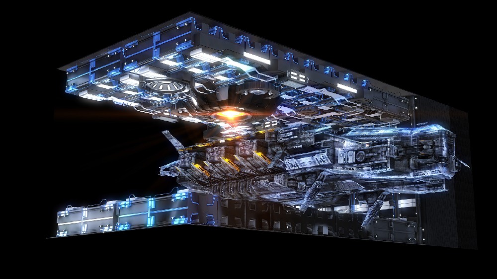 裸眼3D-太空飞船